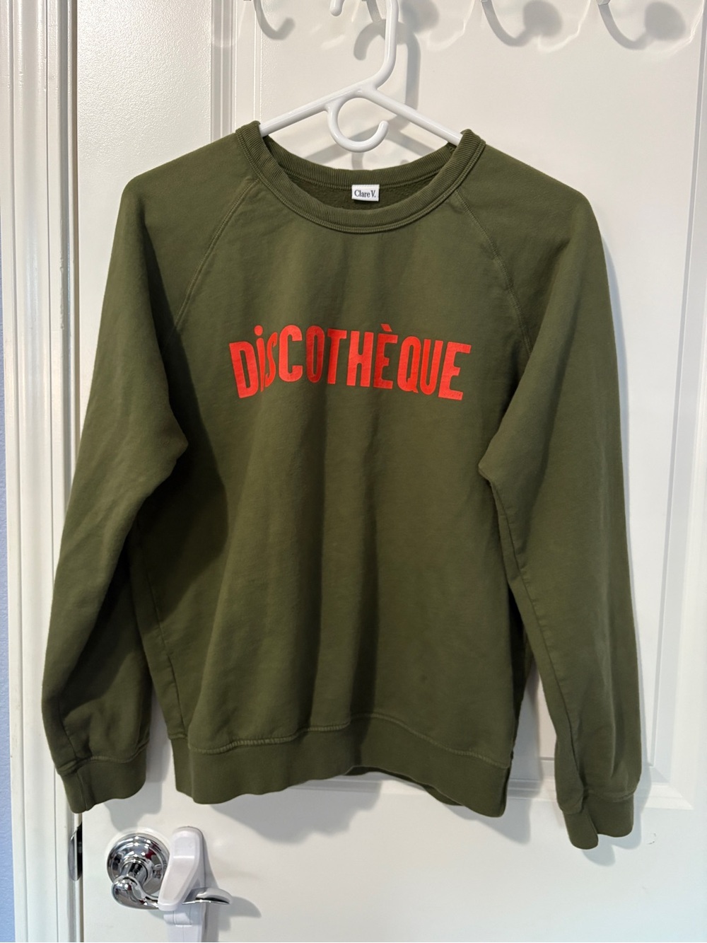 Clare V Discotheque Graphic Sweatshirt Women’s Small Pullover